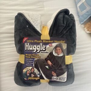 Charcoal Gray Ultra Plush Blanket Hoodie